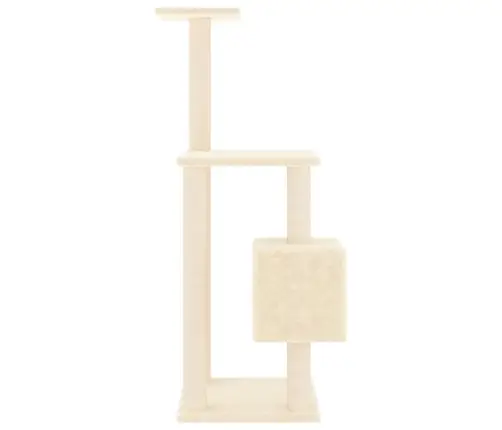 Kassimaja Sisalköitega Kraapimispuudega, Kreemjas, 104 Cm