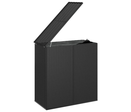 Dārza Spilvenu Kaste, 100X49X103,5 Cm, Melna Pe Rotangpalma Vidaxl