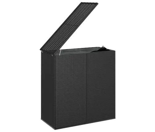 Sodo Dėžė Pagalvėlėms, Juoda, 100X49X103,5cm Pe Ratanas