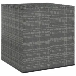 Dārza Spilvenu Kaste, 100X97,5X104 Cm, Pelēka Pe Rotangpalma Vidaxl