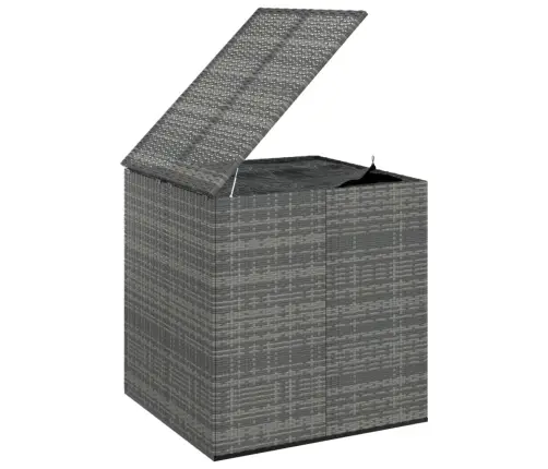 Dārza Spilvenu Kaste, 100X97,5X104 Cm, Pelēka Pe Rotangpalma Vidaxl