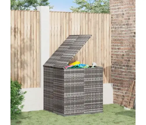 Sodo Dėžė Pagalvėlėms, Pilka, 100X97,5X104cm Pe Ratanas Sodo Dėžė Pagalvėlėms, Pilka, 100X97,5X104cm Pe Ratanas