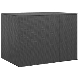 Dārza Spilvenu Kaste, 145X100X103 Cm, Melna Pe Rotangpalma Vidaxl