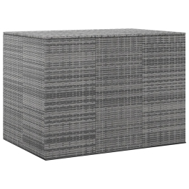 Dārza Spilvenu Kaste, 145X100X103 Cm, Pelēka Pe Rotangpalma Vidaxl
