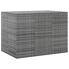 Dārza Spilvenu Kaste, 145X100X103 Cm, Pelēka Pe Rotangpalma Vidaxl