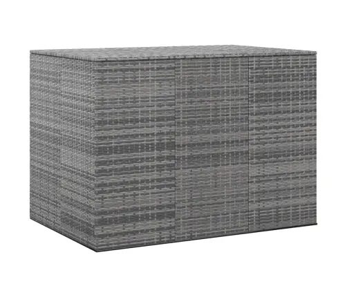 Dārza Spilvenu Kaste, 145X100X103 Cm, Pelēka Pe Rotangpalma Vidaxl