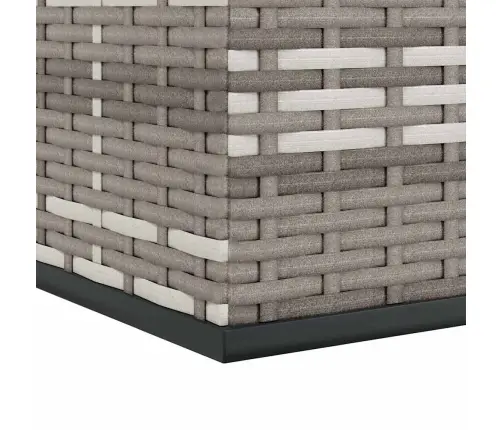 Dārza Spilvenu Kaste, 145X100X103 Cm, Pelēka Pe Rotangpalma Vidaxl