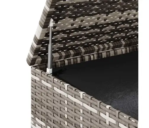 Dārza Spilvenu Kaste, 145X100X103 Cm, Pelēka Pe Rotangpalma Vidaxl