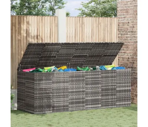 Sodo Dėžė Pagalvėlėms, Pilka, 291X100,5X104cm Pe Ratanas