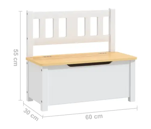 4-Daļīgs Bērnu Galda Un Krēslu Komplekts, Balts Ar Bēšu, Mdf Vidaxl