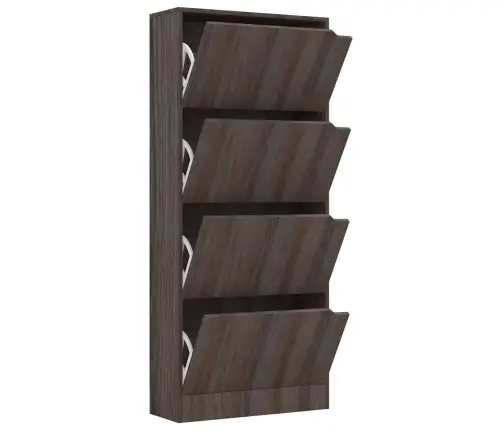 Spintelė Batams Su Durelėmis, Pilka, 59X24X136cm Mediena