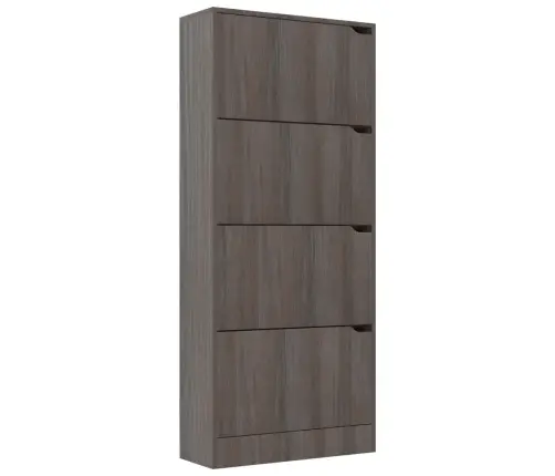 Spintelė Batams Su Durelėmis, Pilka, 59X24X136cm Mediena