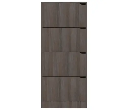 Spintelė Batams Su Durelėmis, Pilka, 59X24X136cm Mediena