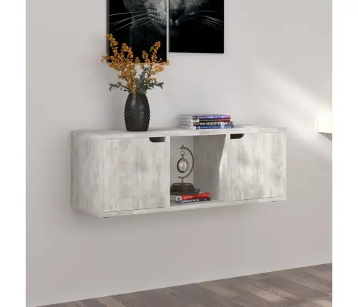 Tv Skapītis, 88,5X27,5X30,5 Cm, Betona Krāsa, Inženierijas Koks Vidaxl