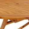 Sulankstomas Sodo Stalas, 110cm Akacijos Medienos Masyvas