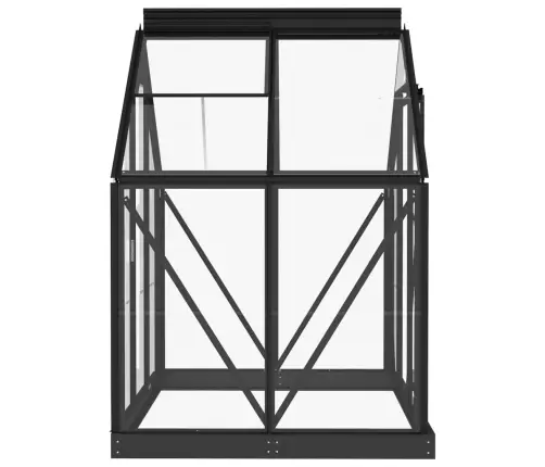 Stikla Siltumnīca, Antracītpelēka, 155X103X191 Cm, Alumīnijs Vidaxl