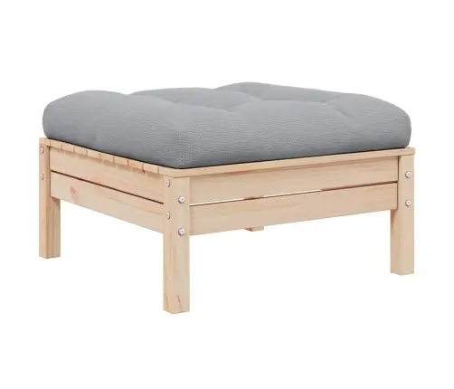 Sodo Pakoja Su Pilka Pagalvėle, Pušies Medienos Masyvas Sodo Pakoja Su Pilka Pagalvėle, Pušies Medienos Masyvas