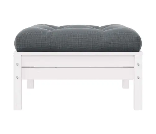 Dārza Soliņš Ar Antracītpelēku Matraci, Balts Priedes Masīvkoks Vidaxl Dārza Soliņš Ar Antracītpelēku Matraci, Balts Priedes Masīvkoks Vidaxl