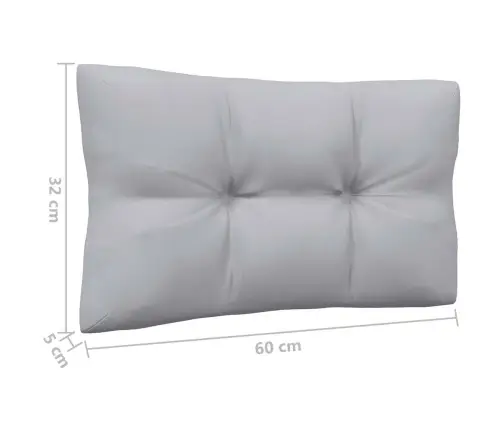 2-Vietīgs Dārza Dīvāns Ar Pelēkiem Spilveniem, Priedes Koks Vidaxl