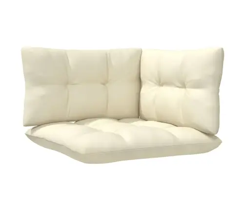 Dvivietė Sodo Sofa Su Kreminėmis Pagalvėlėmis, Pušies Masyvas