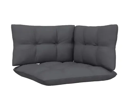 Dvivietė Sodo Sofa Su Pagalvėlėmis, Pilka, Pušies Masyvas