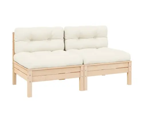 2-Vietīgs Dārza Dīvāns Ar Krēmkrāsas Spilveniem, Priedes Koks Vidaxl 2-Vietīgs Dārza Dīvāns Ar Krēmkrāsas Spilveniem, Priedes Koks Vidaxl