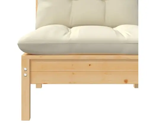2-Vietīgs Dārza Dīvāns Ar Krēmkrāsas Spilveniem, Priedes Koks Vidaxl 2-Vietīgs Dārza Dīvāns Ar Krēmkrāsas Spilveniem, Priedes Koks Vidaxl