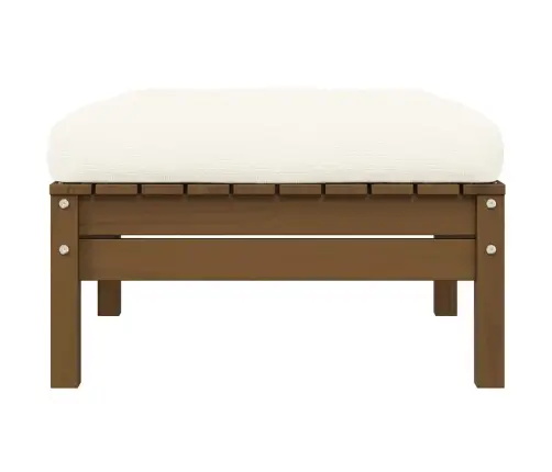 Dvivietė Sodo Sofa Su Kreminėmis Pagalvėlėmis, Pušies Masyvas