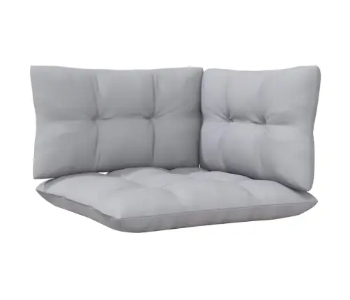 Sodo Komplektas Su Pilkomis Pagalvėmis, 3 Dalių, Pušis