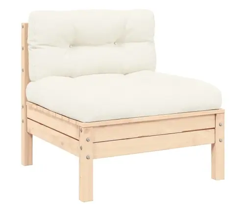 Sodo Komplektas Su Kreminėmis Pagalvėlėmis, 3 Dalių, Pušis Sodo Komplektas Su Kreminėmis Pagalvėlėmis, 3 Dalių, Pušis