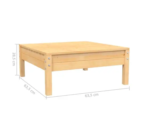 3-Daļīgs Dārza Mēbeļu Komplekts Ar Krēmkrāsas Matračiem, Priede Vidaxl