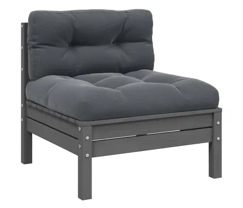 3-Daļīgs Dārza Atpūtas Mēbeļu Komplekts Ar Matračiem, Priede Vidaxl