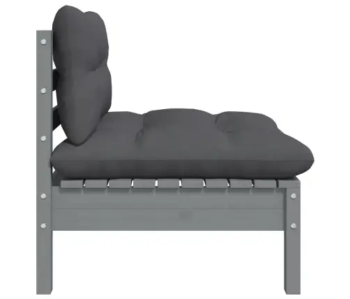 3-Daļīgs Dārza Atpūtas Mēbeļu Komplekts Ar Matračiem, Priede Vidaxl