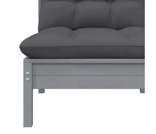 3-Daļīgs Dārza Atpūtas Mēbeļu Komplekts Ar Matračiem, Priede Vidaxl