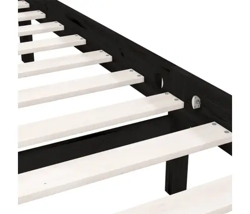 Voodiraam, Must, Männipuit, 100 X 200 Cm