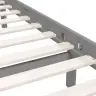 Gultas Rāmis, Pelēks, Priedes Masīvkoks, 200X200 Cm Vidaxl