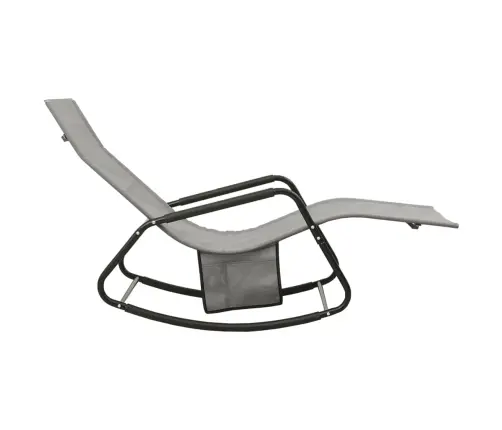 Sauļošanās Zvilnis, Tērauds Un Pelēks Tekstilēns Vidaxl