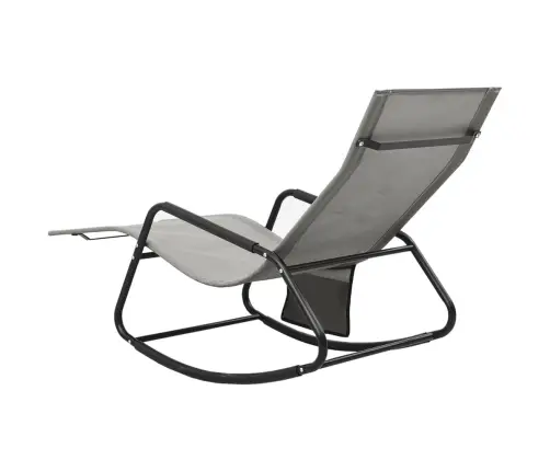 Sauļošanās Zvilnis, Tērauds Un Pelēks Tekstilēns Vidaxl