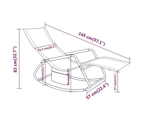Sauļošanās Zvilnis, Tērauds Un Pelēks Tekstilēns Vidaxl