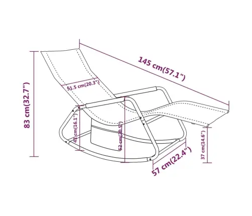 Sauļošanās Zvilnis, Tērauds Un Zaļš Tekstilēns Vidaxl