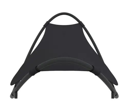 Kiikuv Lamamistool Ratastega, Teras Ja Textilene, Must