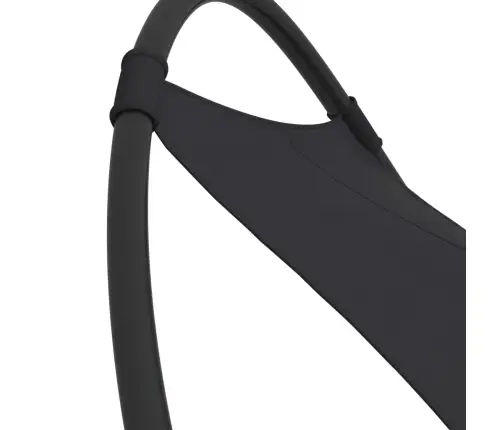 Kiikuv Lamamistool Ratastega, Teras Ja Textilene, Must