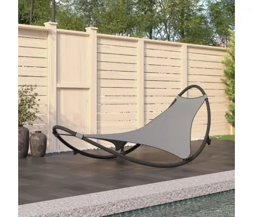 Kiikuv Lamamistool Ratastega, Teras Ja Textilene, Hall