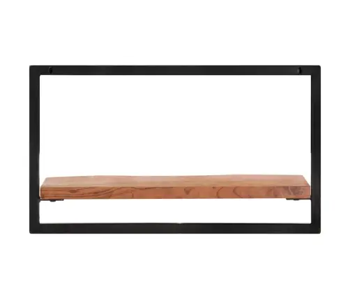 Sienas Plaukti, 2 Gab., 60X25X35 Cm, Akācijas Koks, Tērauds Vidaxl Sienas Plaukti, 2 Gab., 60X25X35 Cm, Akācijas Koks, Tērauds Vidaxl