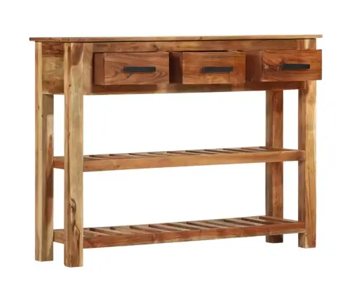 Kumode Ar 3 Atvilktnēm, 110X30X80 Cm, Masīvs Rožkoks Vidaxl