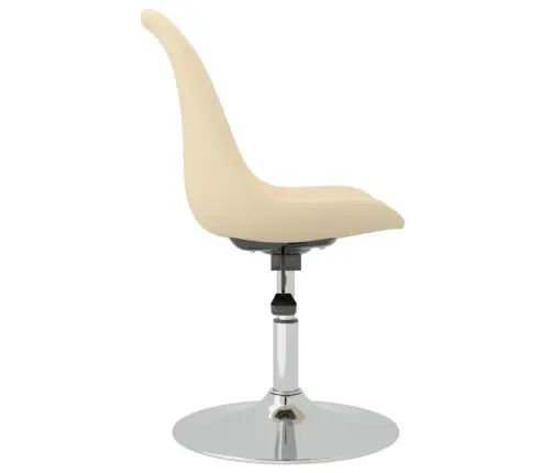 Grozāmi Virtuves Krēsli, 4 Gab., Krēmkrāsas Audums Vidaxl