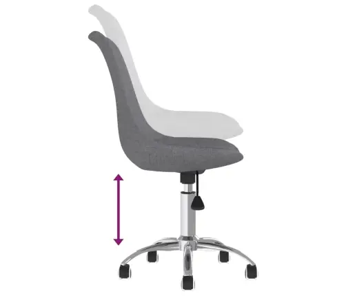 Grozāmi Virtuves Krēsli, 2 Gab., Gaiši Pelēks Audums Vidaxl