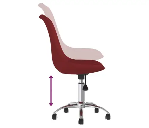 Pasukamos Valgomojo Kėdės, 2Vnt., Raudonojo Vyno, Audinys