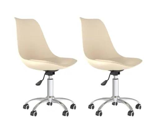 Pööratavad Söögitoolid 2 Tk, Kreemjas, Kangas