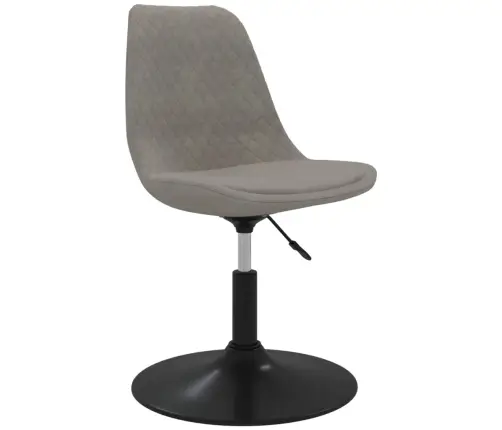 Grozāmi Virtuves Krēsli, 4 Gab., Gaiši Pelēks Samts Vidaxl